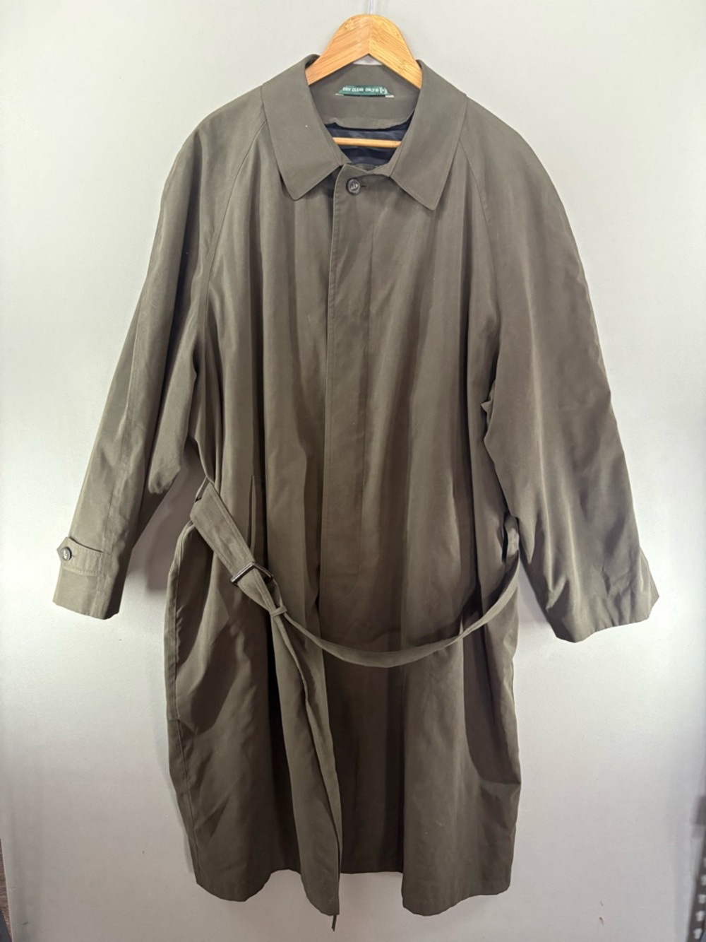 Vintage Lauren Ralph Lauren Trench Coat Brown Removable Liner Men’s Sz 48R Retro
